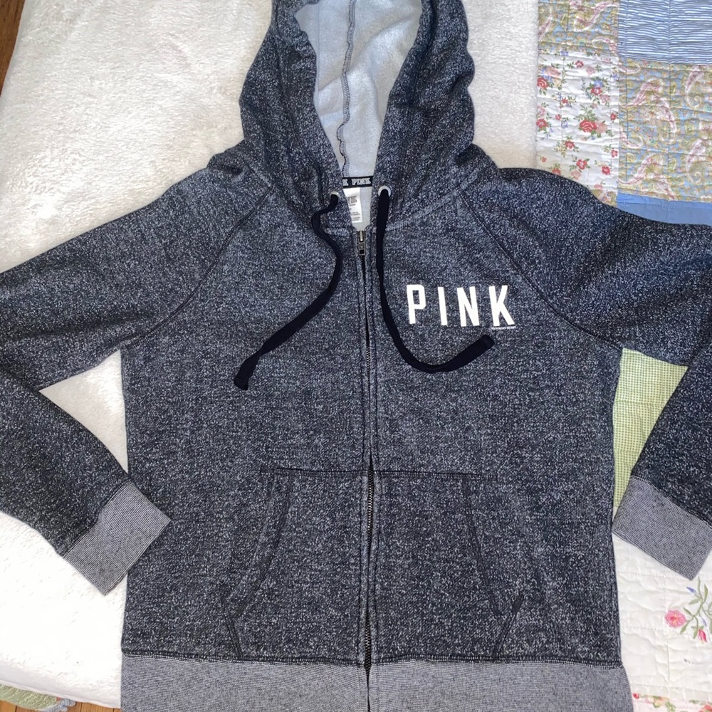 VS PINK Zip up Hoodie🖤 Size Large